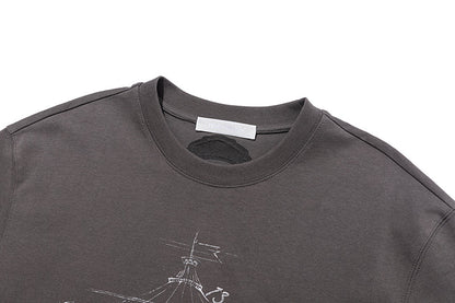 13DE MARZO Carousel Clown Bear T-shirt Grey