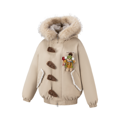 13DE MARZO Snow Bear Padded Jacket Almond