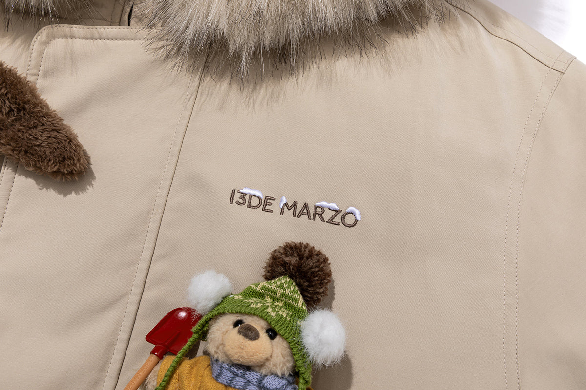 13DE MARZO Snow Bear Padded Jacket Almond