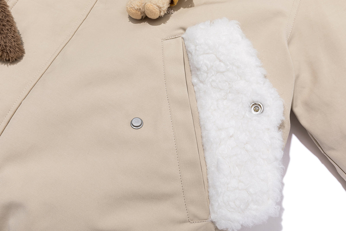 13DE MARZO Snow Bear Padded Jacket Almond