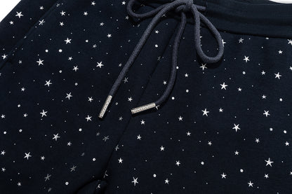 13DE MARZO Galaxy Spark Micro Flare Sweatpants Navy Blue