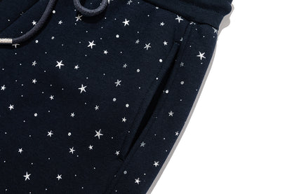 13DE MARZO Galaxy Spark Micro Flare Sweatpants Navy Blue