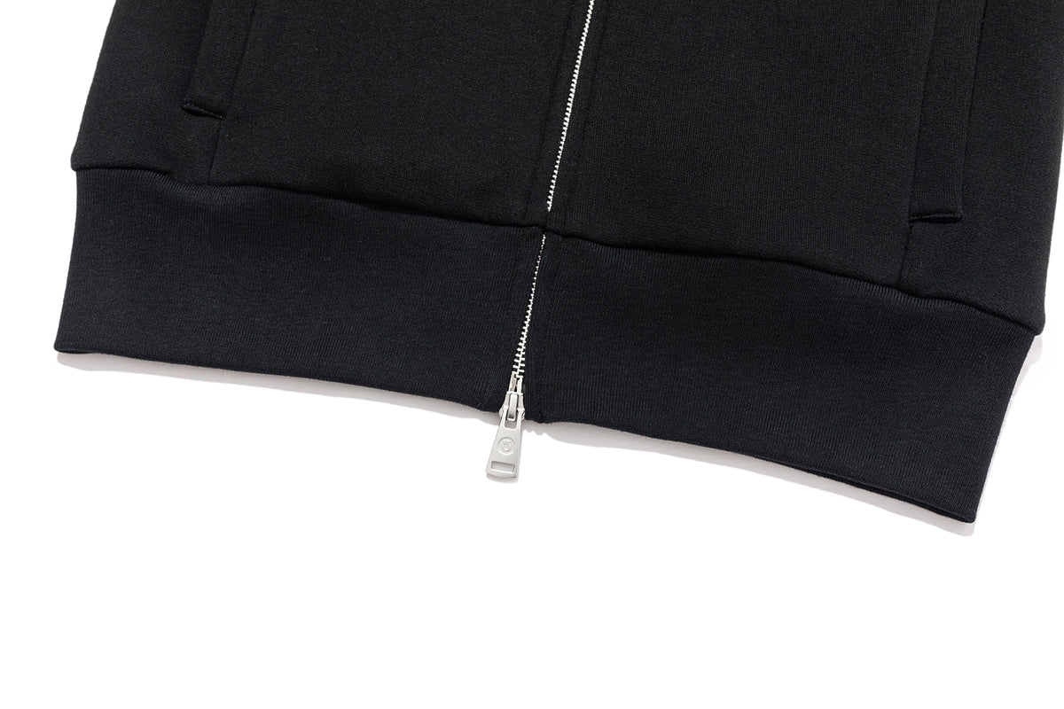 13DE MARZO Doozoo Fur Collar Hoodie Black