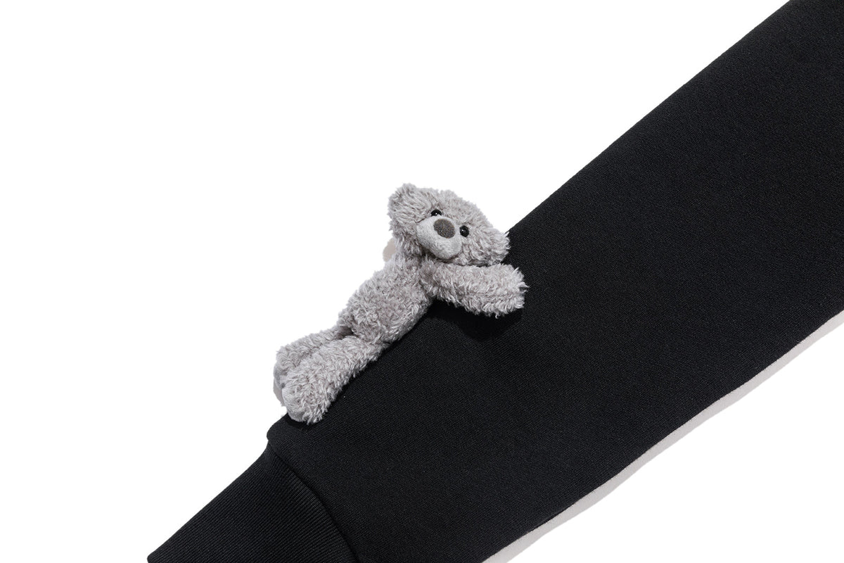 13DE MARZO Doozoo Fur Collar Hoodie Black