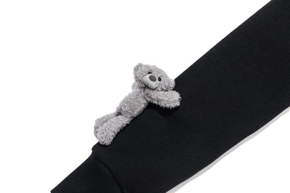13DE MARZO Doozoo Fur Collar Hoodie Black