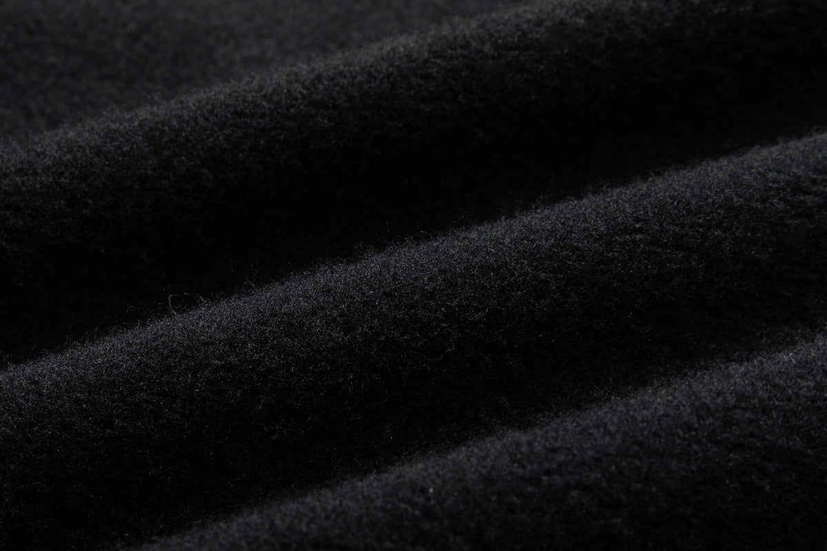 13DE MARZO Doozoo Fur Collar Hoodie Black