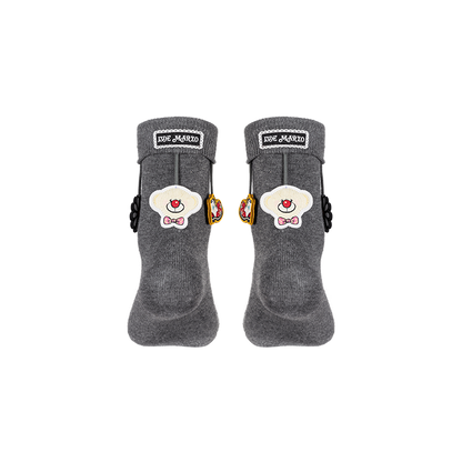 13DE MARZO Fringe Charm Mid-Calf Socks Grey