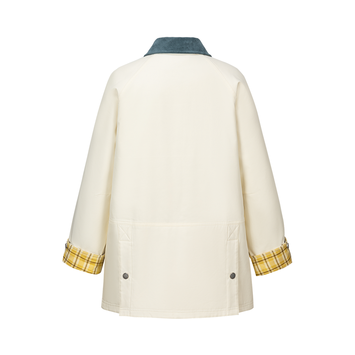 13DE MARZO Snow Bear Corduroy Mid Length Coat Beige