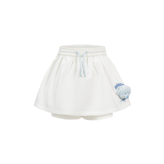 13DE MARZO BabyBear Aline Shorts White