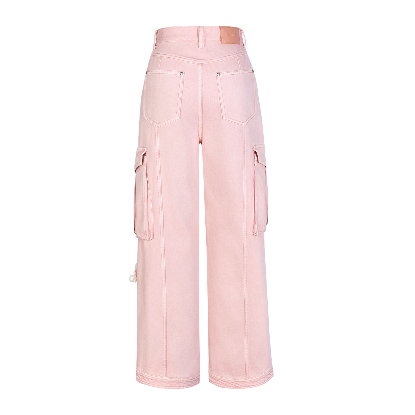 13DE MARZO Denim Cargo Pants Pink