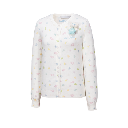 13DE MARZO All-Over Star Knit Cardigan