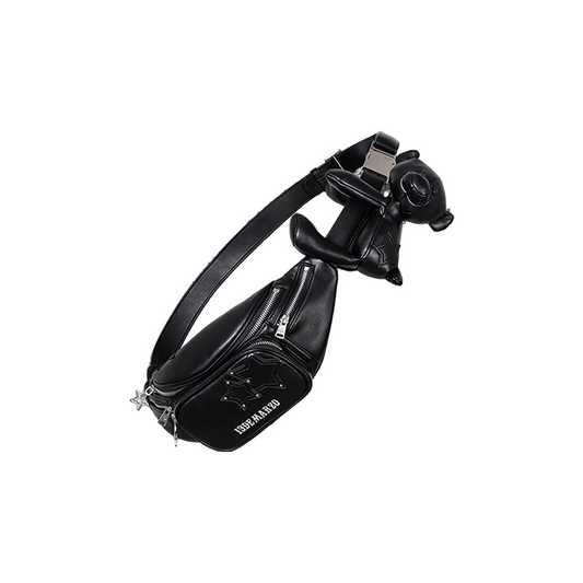 13DE MARZO Star Bear Belt Bag Black