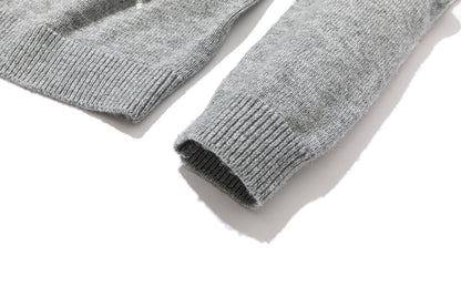13DE MARZO Bow Bear Knit Cardigan Vest Grey