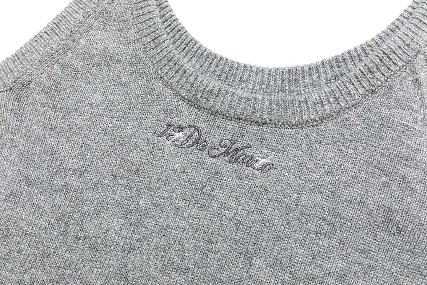 13DE MARZO Bow Bear Knit Cardigan Vest Grey