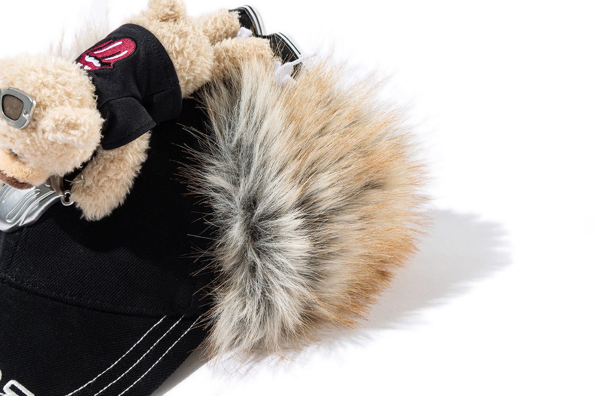 13DE MARZO Rolling Stones Furry Earflap Cap Black