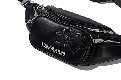 13DE MARZO Star Bear Belt Bag Black