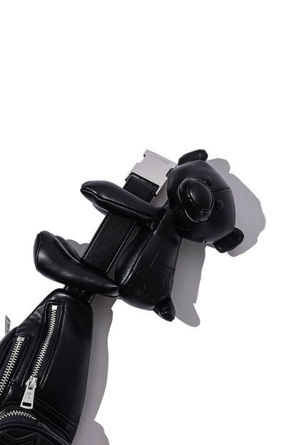 13DE MARZO Star Bear Belt Bag Black