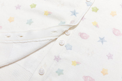 13DE MARZO All-Over Star Knit Cardigan