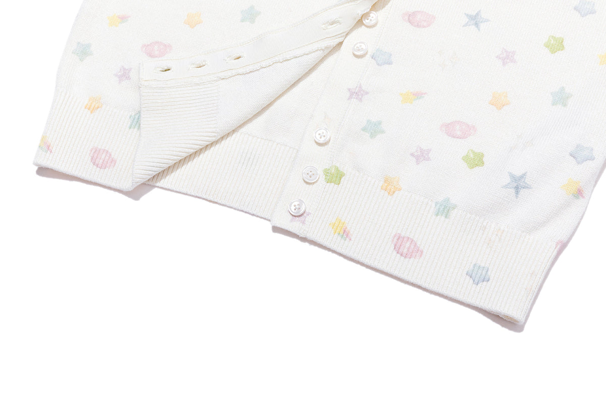 13DE MARZO All-Over Star Knit Cardigan