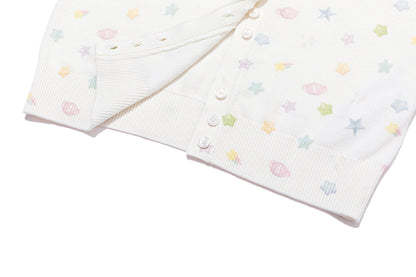 13DE MARZO All-Over Star Knit Cardigan