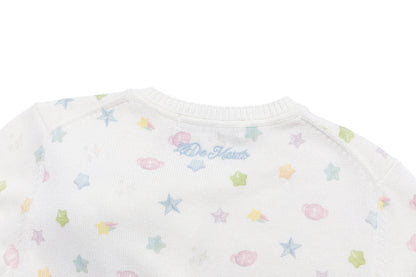 13DE MARZO All-Over Star Knit Cardigan