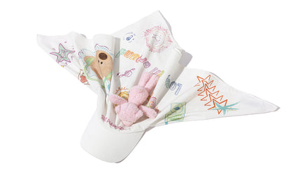 13DE MARZO Musical Festvial Bear Headscarf White