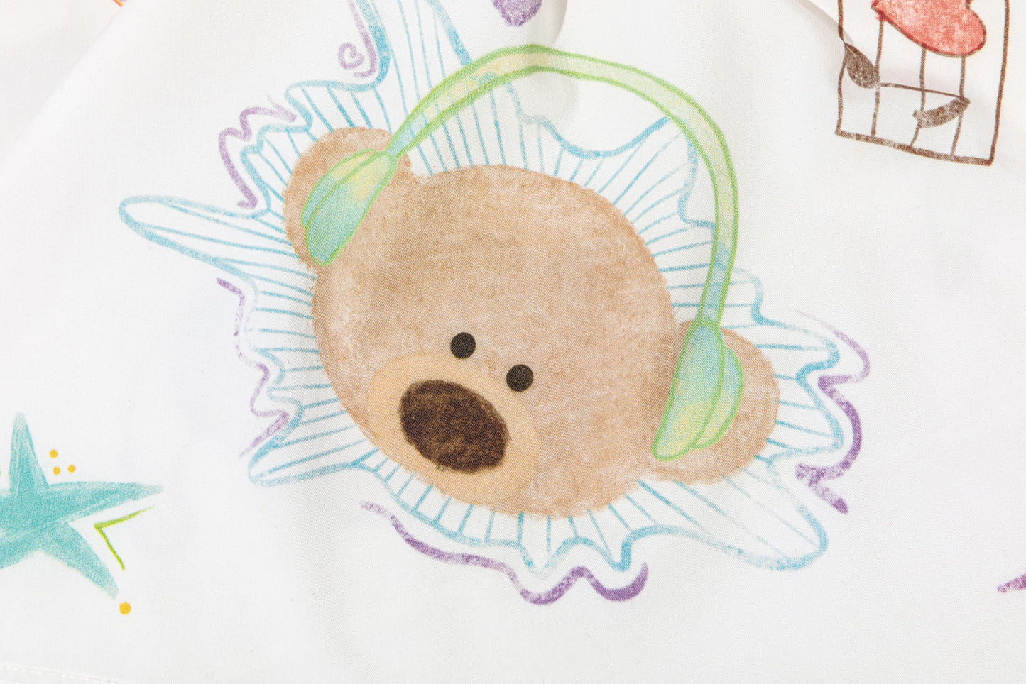 13DE MARZO Musical Festvial Bear Headscarf White