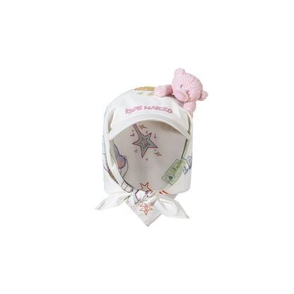 13DE MARZO Musical Festvial Bear Headscarf White
