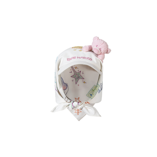 13DE MARZO Musical Festvial Bear Headscarf White