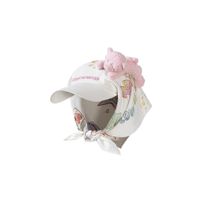 13DE MARZO Musical Festvial Bear Headscarf White