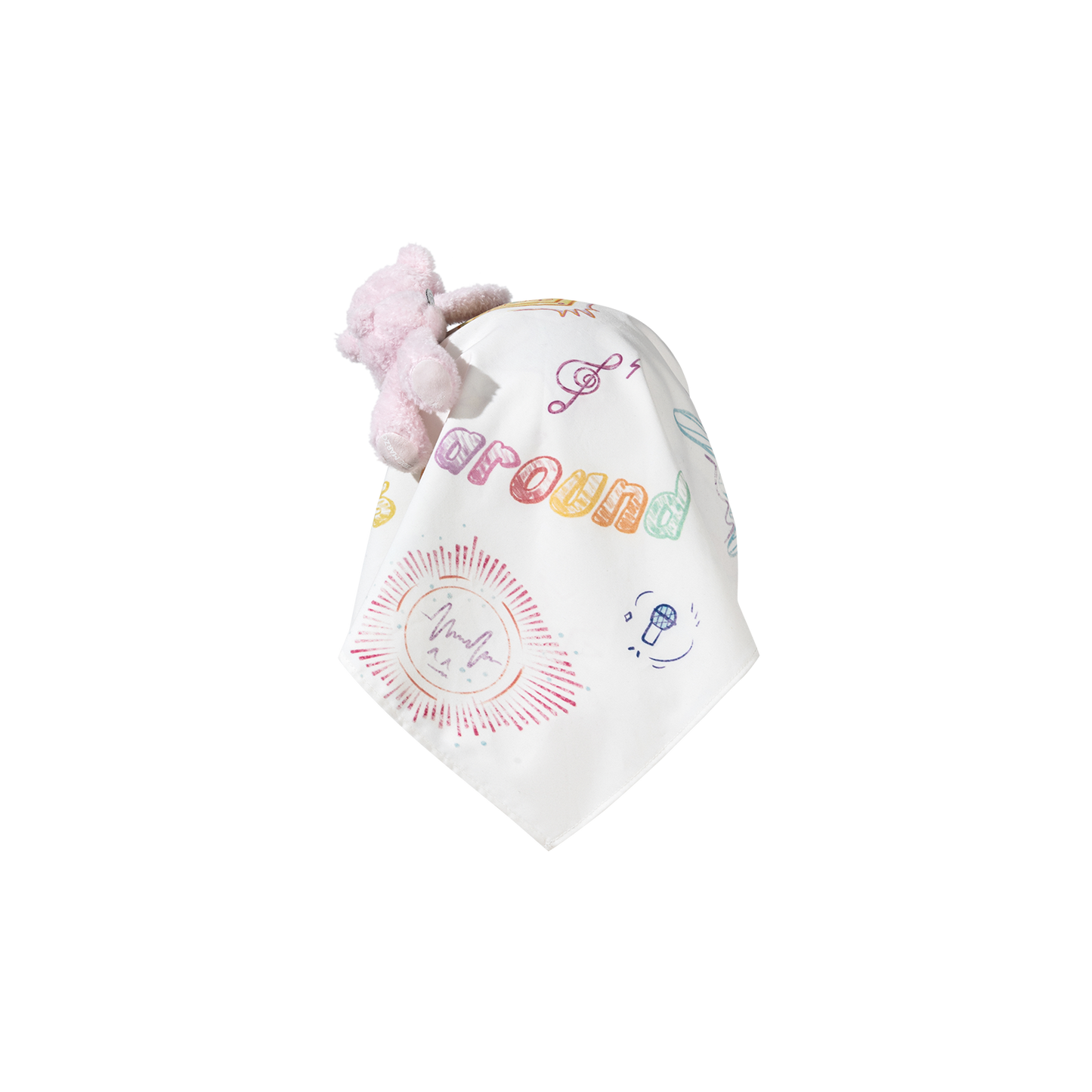 13DE MARZO Musical Festvial Bear Headscarf White
