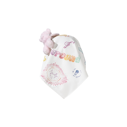 13DE MARZO Musical Festvial Bear Headscarf White
