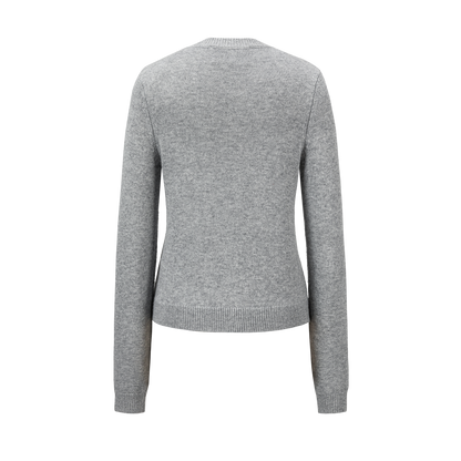 13DE MARZO Bow Bear Knit Cardigan Vest Grey