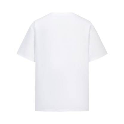13DE MARZO Patchwork Bear Bath Scene T-shirt White