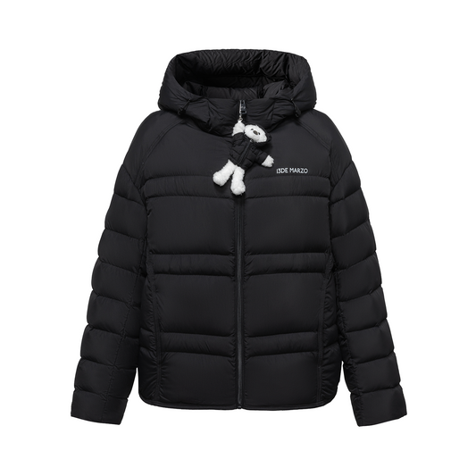 13DE MARZO Lightweight Quilted Down Jacket Black