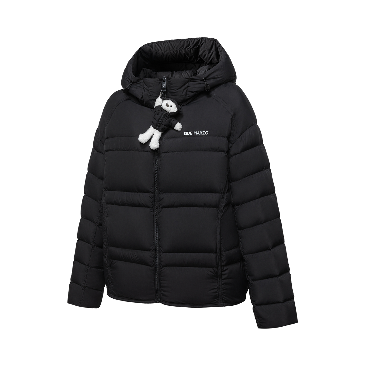 13DE MARZO Lightweight Quilted Down Jacket Black