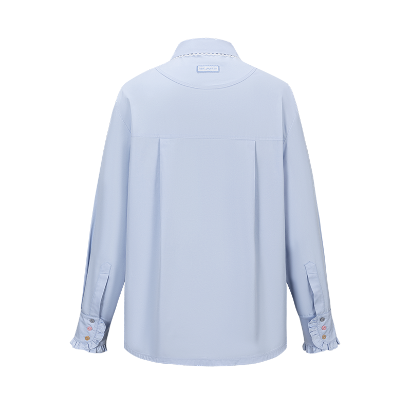 13DE MARZO Detachable CapeCircus Print Shirt Blue