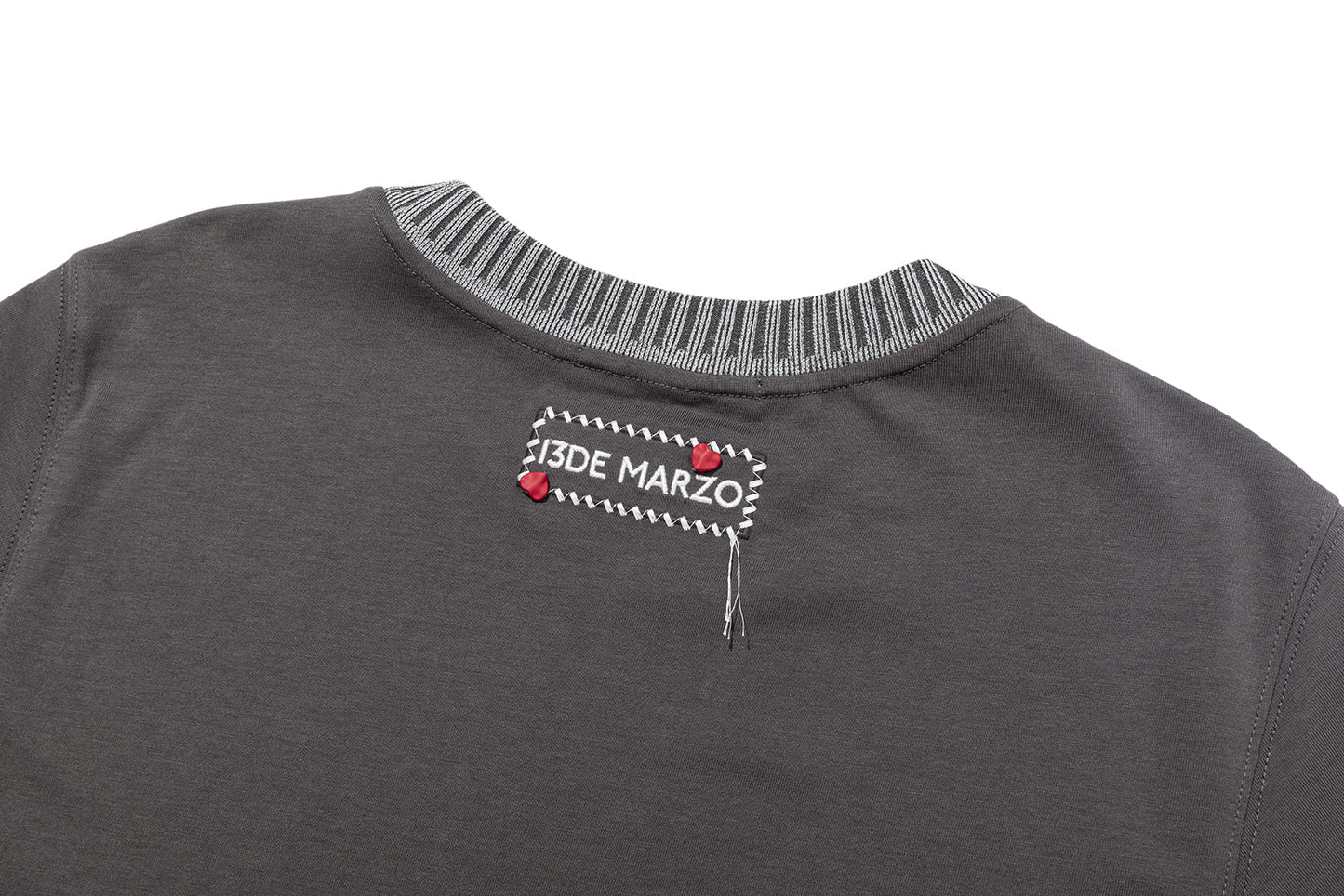 13DE MARZO Rocking Horse Print T-shirt Dark Grey