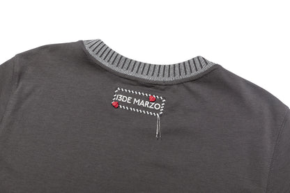 13DE MARZO Rocking Horse Print T-shirt Dark Grey