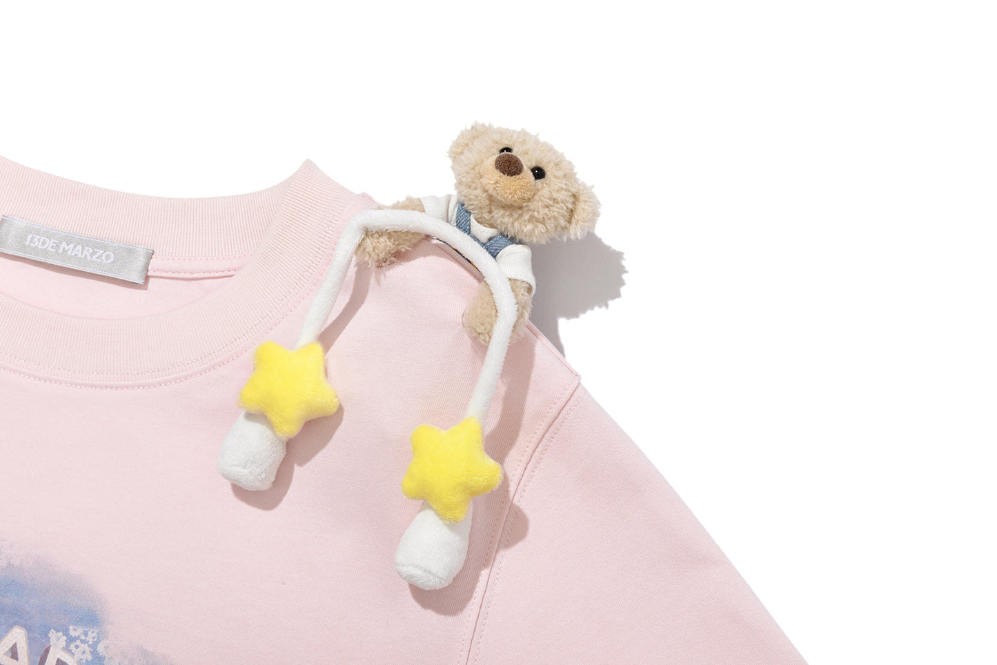 13DE MARZO Carousel Bear Printed T-shirt Pink