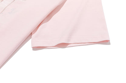 13DE MARZO Carousel Bear Printed T-shirt Pink