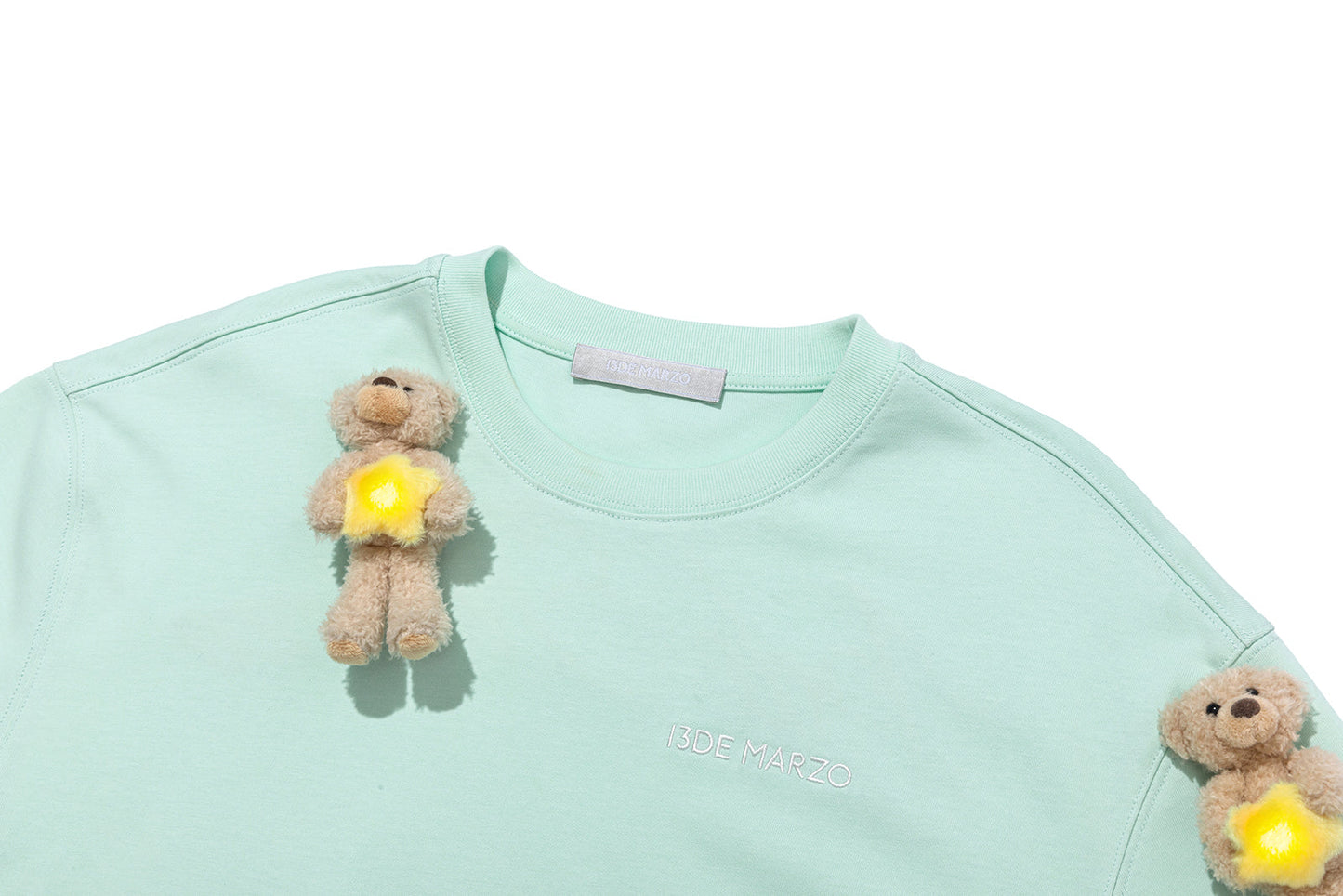 13DE MARZO Lumi Star Bear T-shirt Mint Green