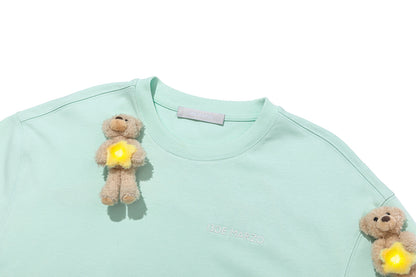 13DE MARZO Lumi Star Bear T-shirt Mint Green