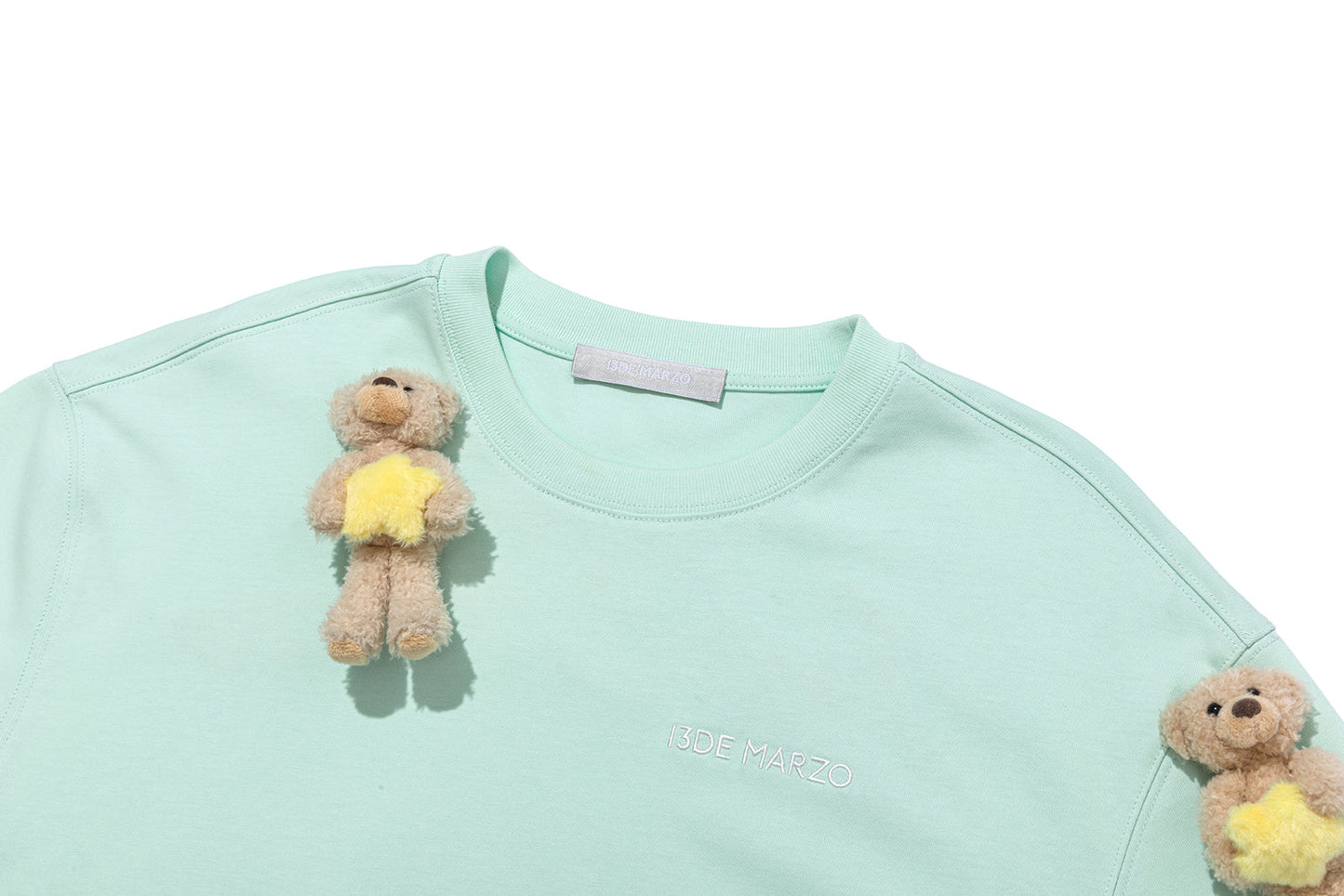 13DE MARZO Lumi Star Bear T-shirt Mint Green