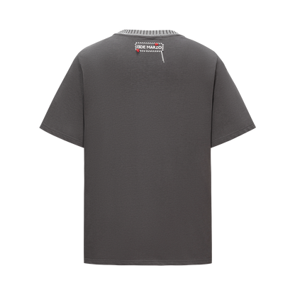 13DE MARZO Rocking Horse Print T-shirt Dark Grey