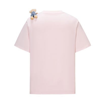13DE MARZO Carousel Bear Printed T-shirt Pink