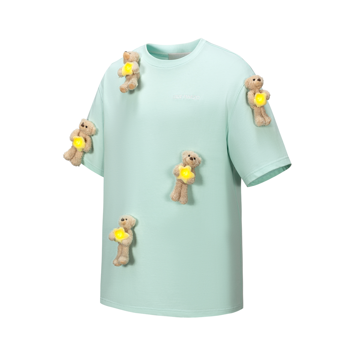 13DE MARZO Lumi Star Bear T-shirt Mint Green