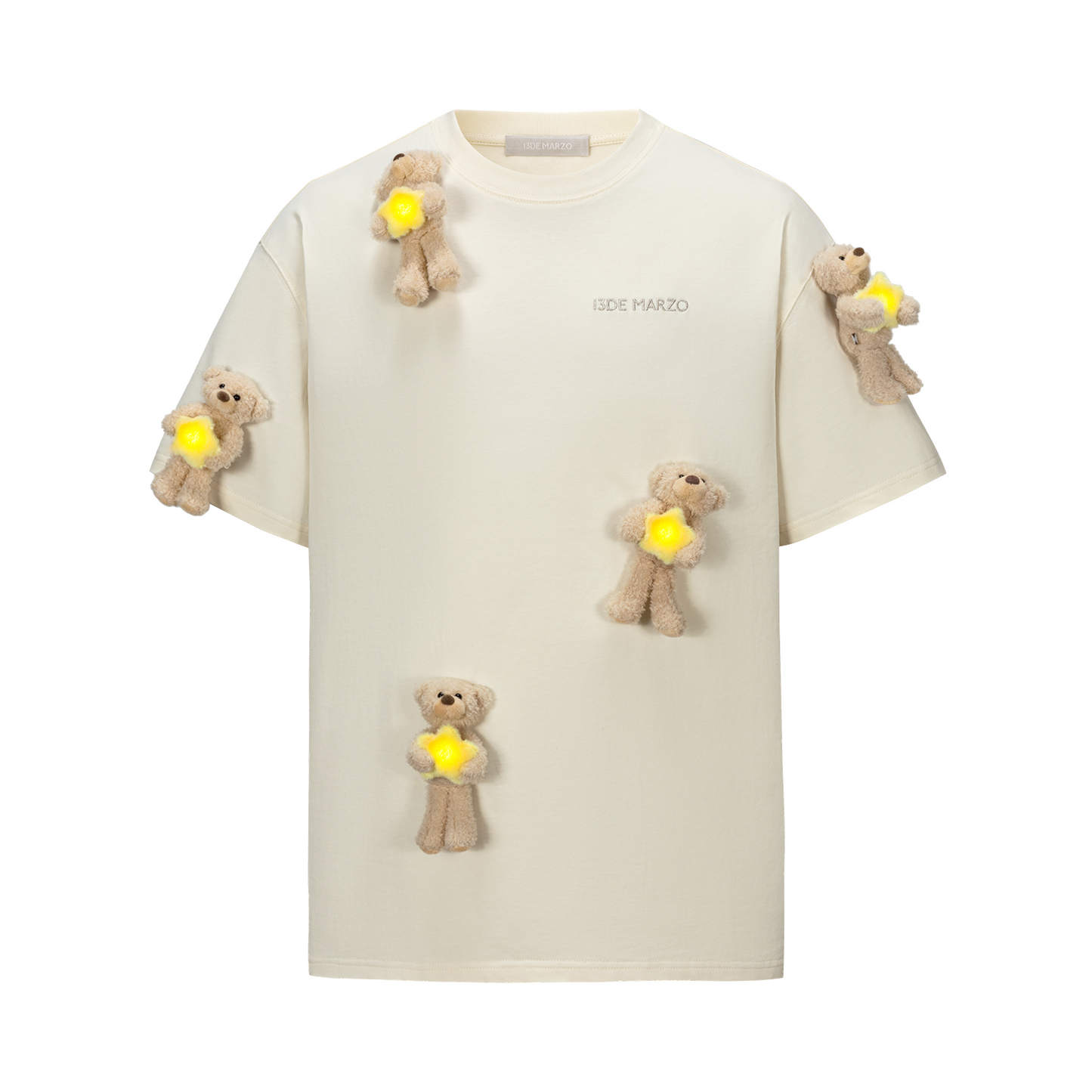 13DE MARZO Lumi Star Bear T-shirt Beige