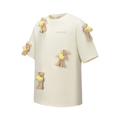 13DE MARZO Lumi Star Bear T-shirt Beige