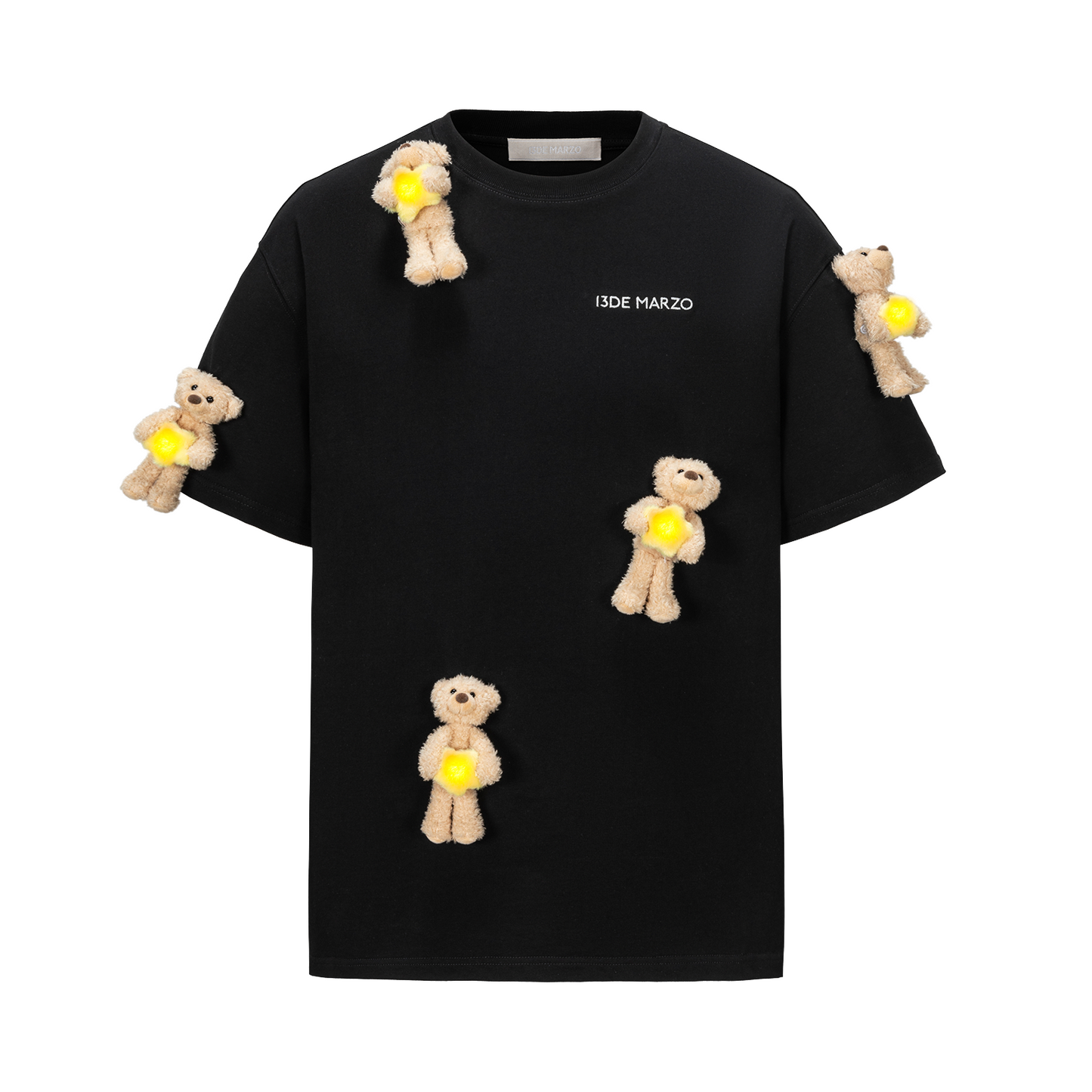 13DE MARZO Lumi Star Bear T-shirt Black